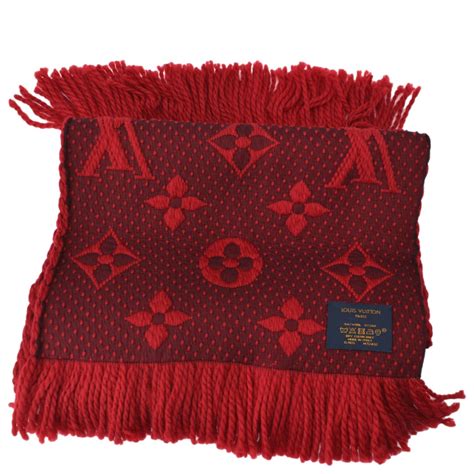 louis vuitton logomania scarf ruby